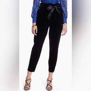 Halogen Paperbag Waist Velour Ankle Pants